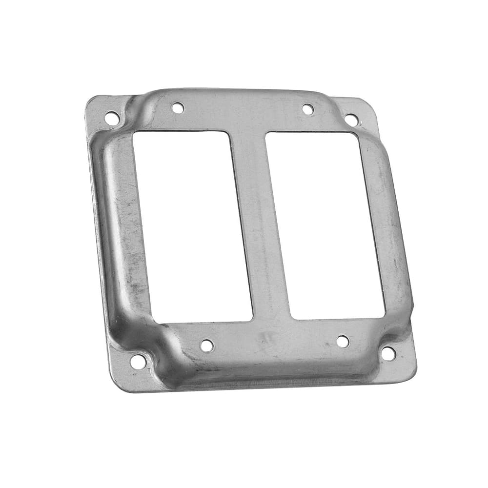 4" SQ COVER GFI 2 GANG 1/2" RAISED