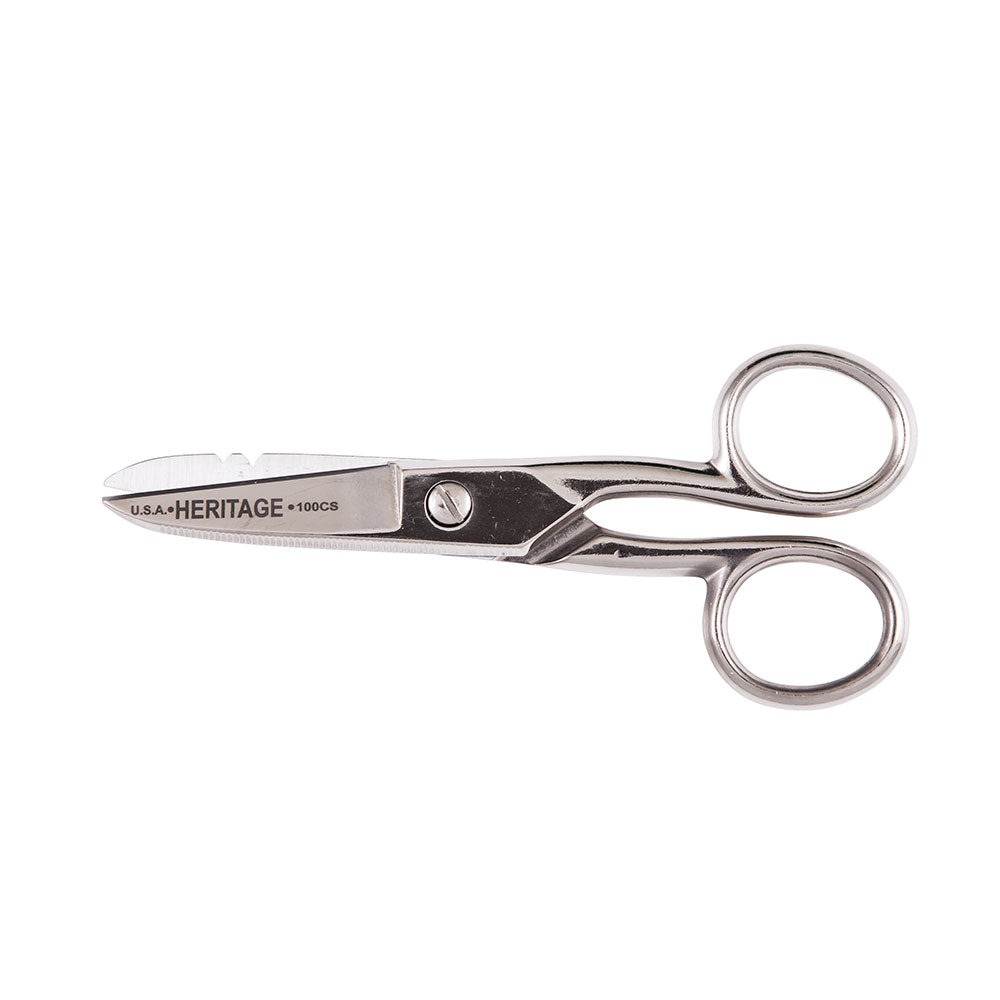 Serrated Electrician Scissors with Stripping