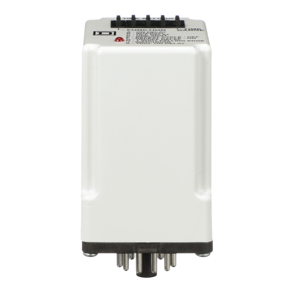 Timing Relay, Type JCK, plug In, multifunction, programmable, 0.5 second to 999 hours, 10A, 240 VAC, 12 VDC