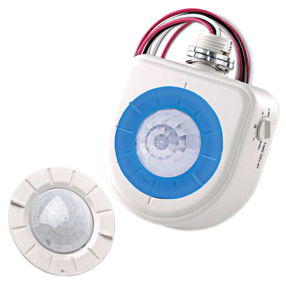 Occupancy Sensor, Fixture Mount, PIR, High Bay, 2 Interchangeable Lenses and Aisle Mask, White