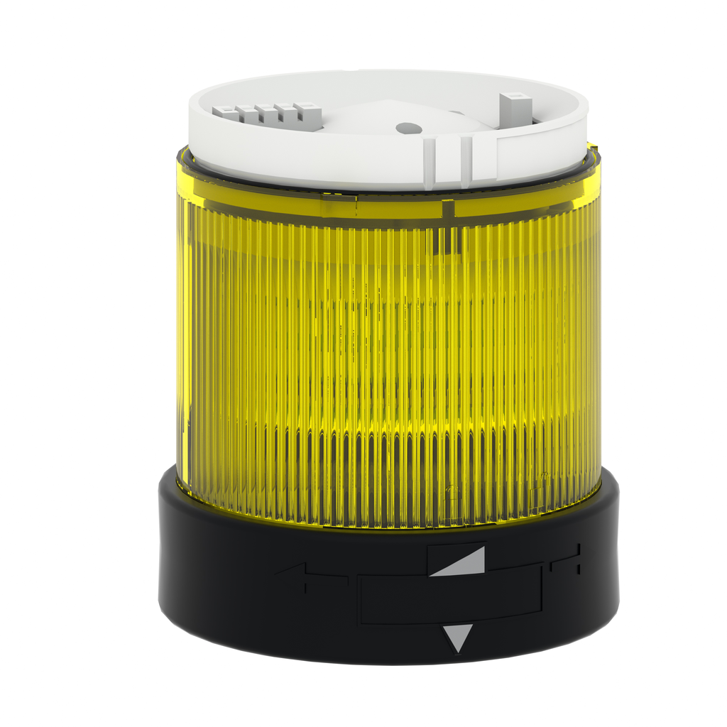 Indicator bank, Harmony XVB, illuminated unit, plastic, yellow, 70mm, flashing, for bulb or LED, 48... 230V AC