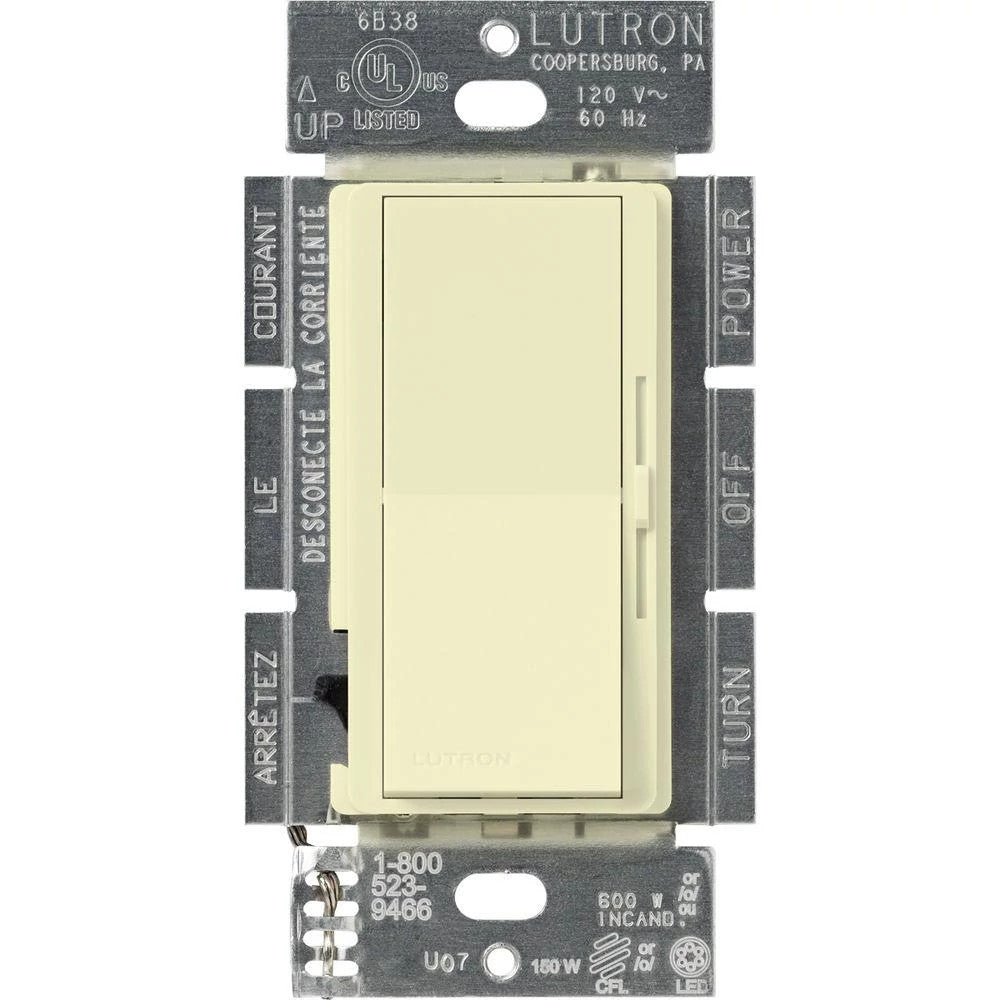 Diva gloss dimmer for 250W CFL/LED, 600W inc/hal, or Lutron Hi-Lume A-Series LTE LED Driver