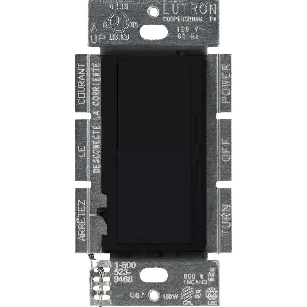 Diva gloss dimmer for 250W CFL/LED, 600W inc/hal, or Lutron Hi-Lume A-Series LTE LED Driver