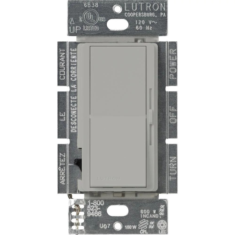 Diva gloss dimmer for 250W CFL/LED, 600W inc/hal, or Lutron Hi-Lume A-Series LTE LED Driver