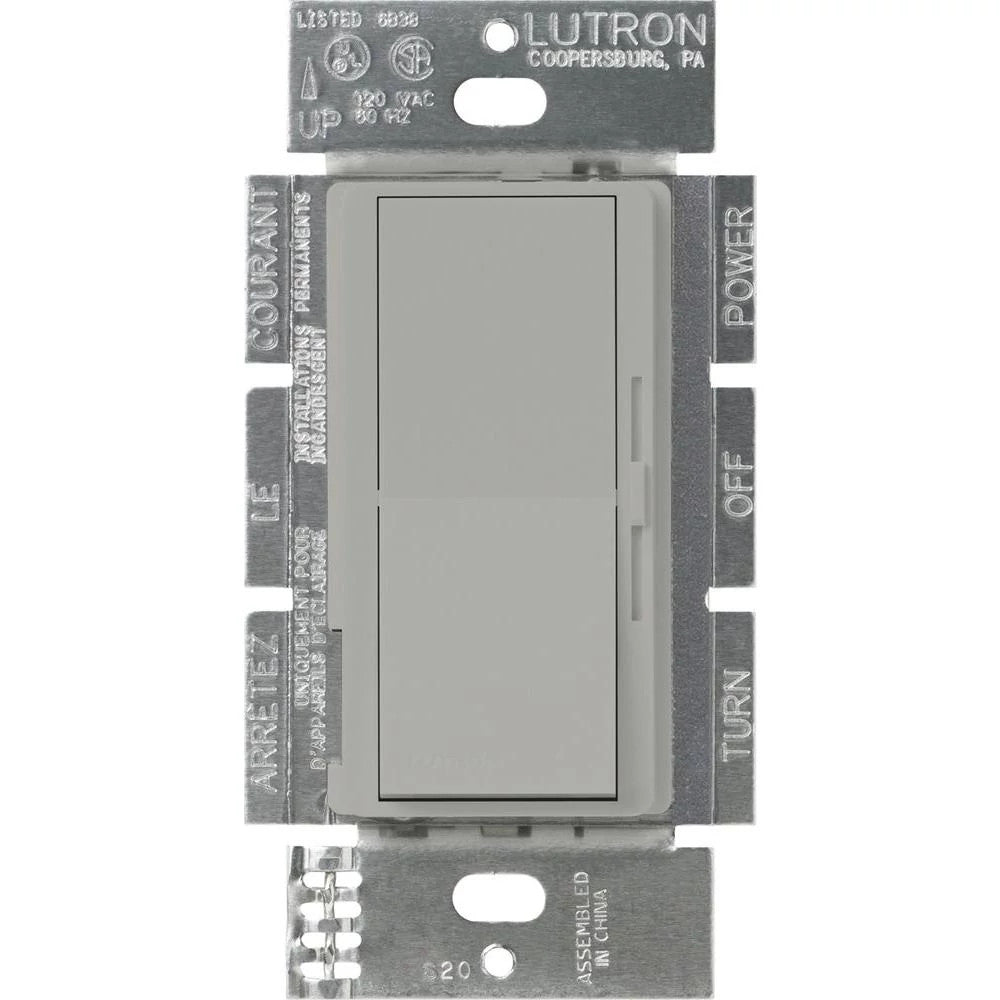 Diva Dimmer - Gloss Finish, Fluorescent or LED Dimming with 0-10V Ballasts and Drivers, Single-pole/3-way, 120-277V/50mA/8A