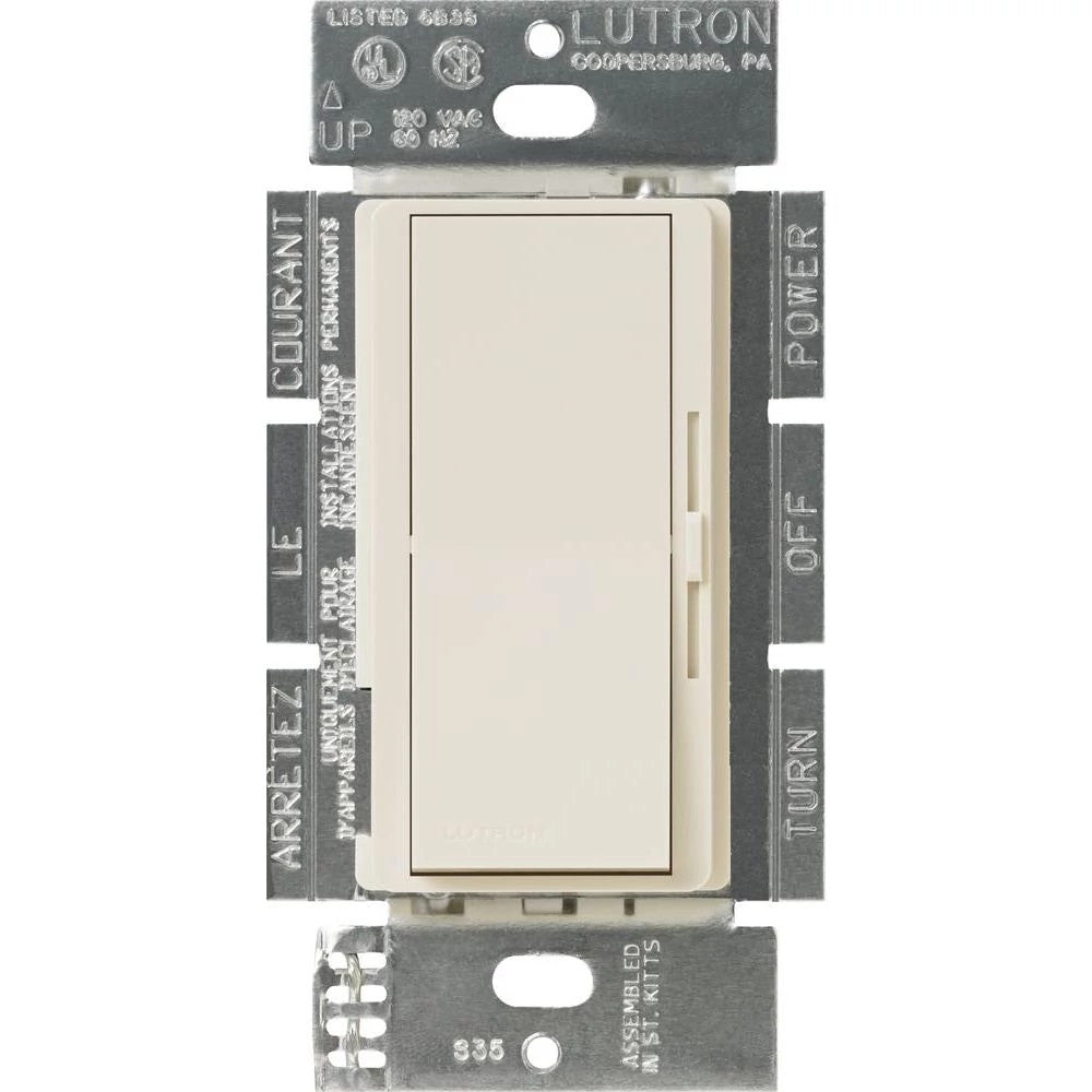 Diva Dimmer - Gloss Finish, Fluorescent or LED Dimming with 0-10V Ballasts and Drivers, Single-pole/3-way, 120-277V/50mA/8A