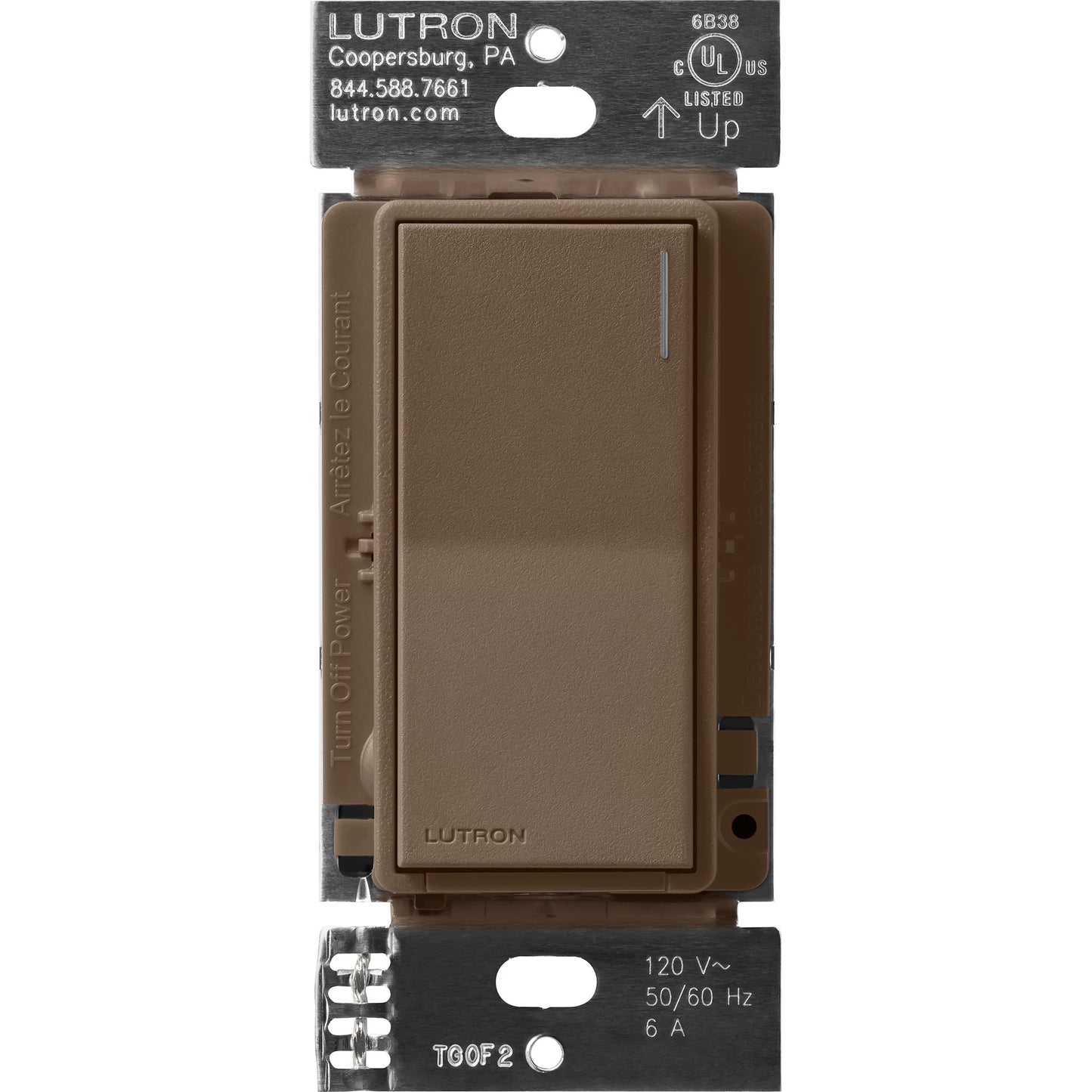 Lutron Sunnata Switch, for 6A Lighting or 3A 1/10HP Motor, Single Pole/Multi Location
