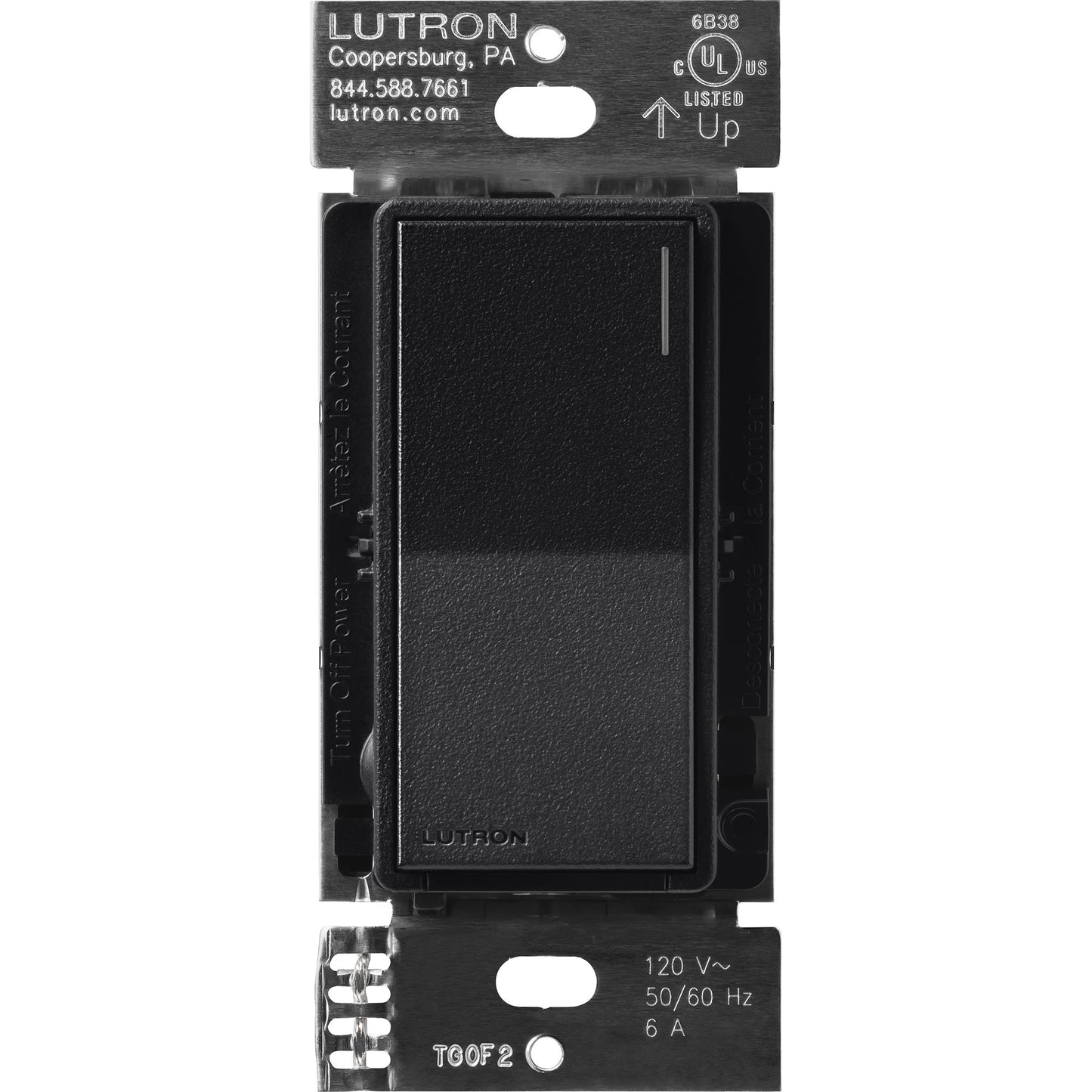 Lutron Sunnata Switch, for 6A Lighting or 3A 1/10HP Motor, Single Pole/Multi Location