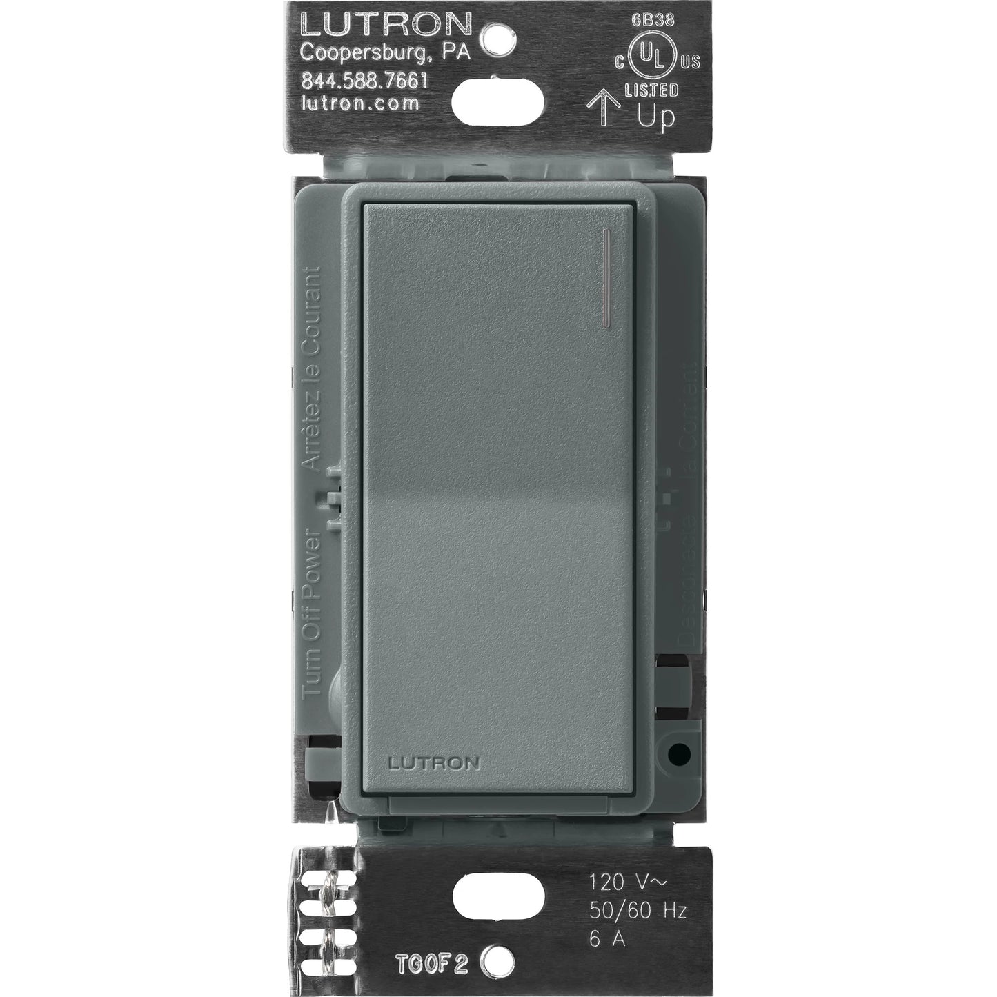 Lutron Sunnata Switch, for 6A Lighting or 3A 1/10HP Motor, Single Pole/Multi Location