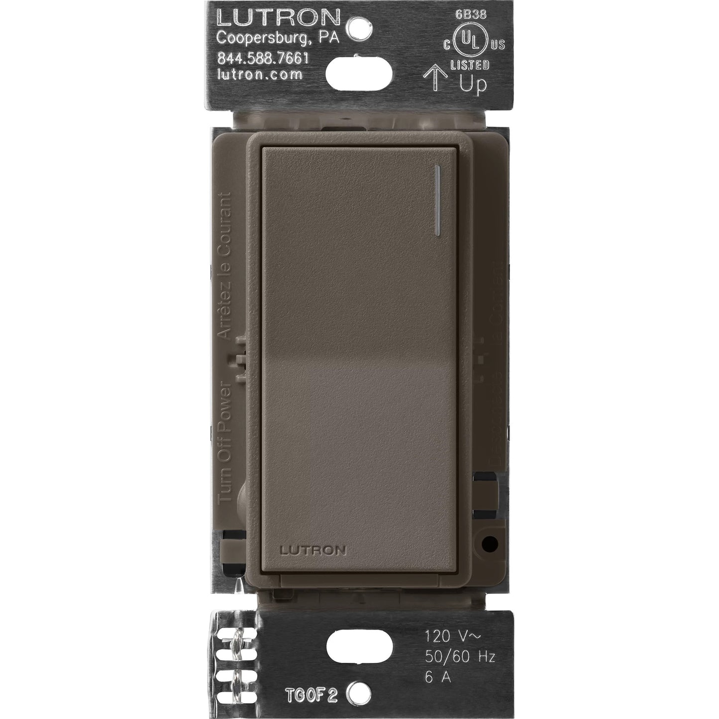 Lutron Sunnata Switch, for 6A Lighting or 3A 1/10HP Motor, Single Pole/Multi Location