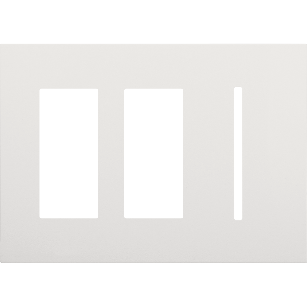 Multigang WallPlate for New Architectural Controls and Accessories, Three-gang for 2 accessories or Palladiom keypads and 1 Grafik T control