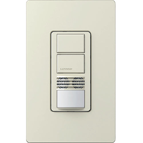 Lutron Maestro Dual-Circuit Dual-Tech Motion Sensor switch, 6A, Single-Pole or 3-Way, Almond
