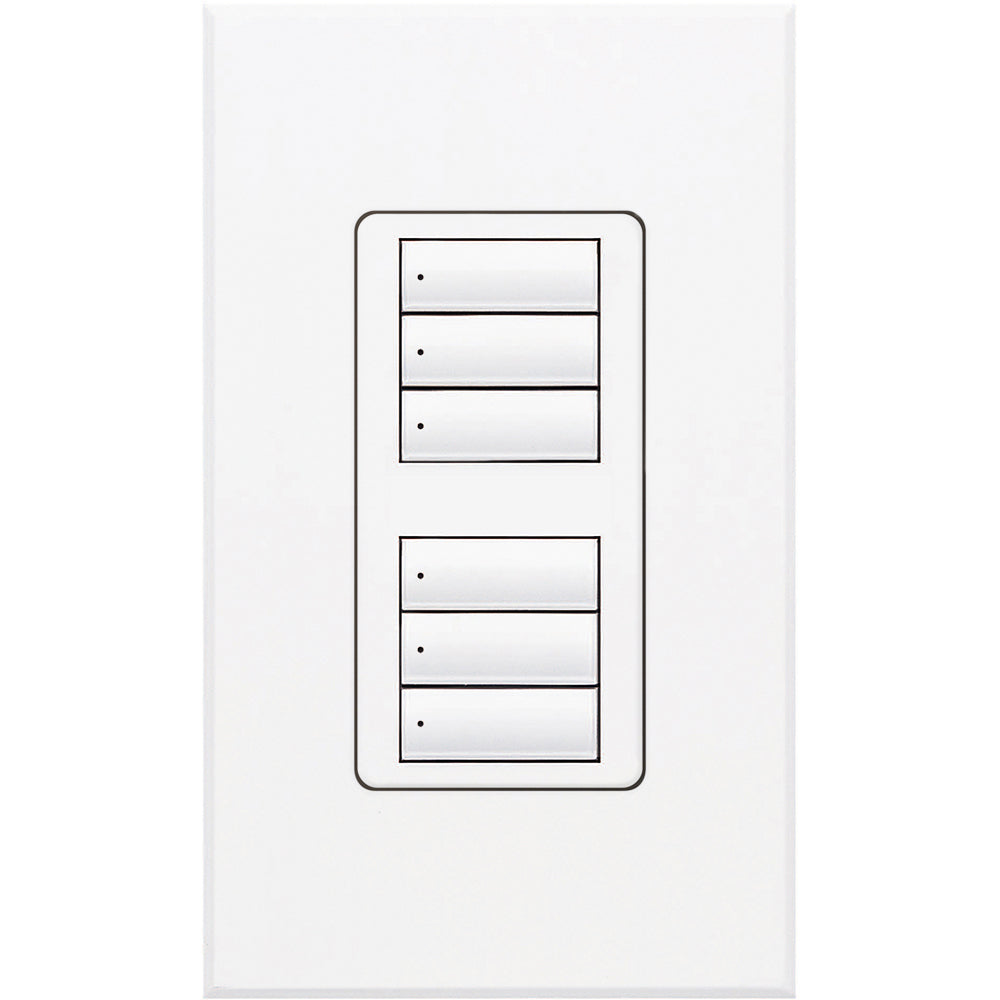 GRAFIK Eye QS seeTouch QS Wallstation, Dual 3-button, insert style, matte finish