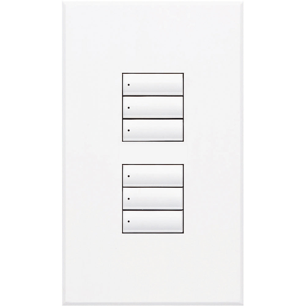 GRAFIK Eye QS seeTouch QS Wallstation, Dual 3-button, non-insert style, matte finish