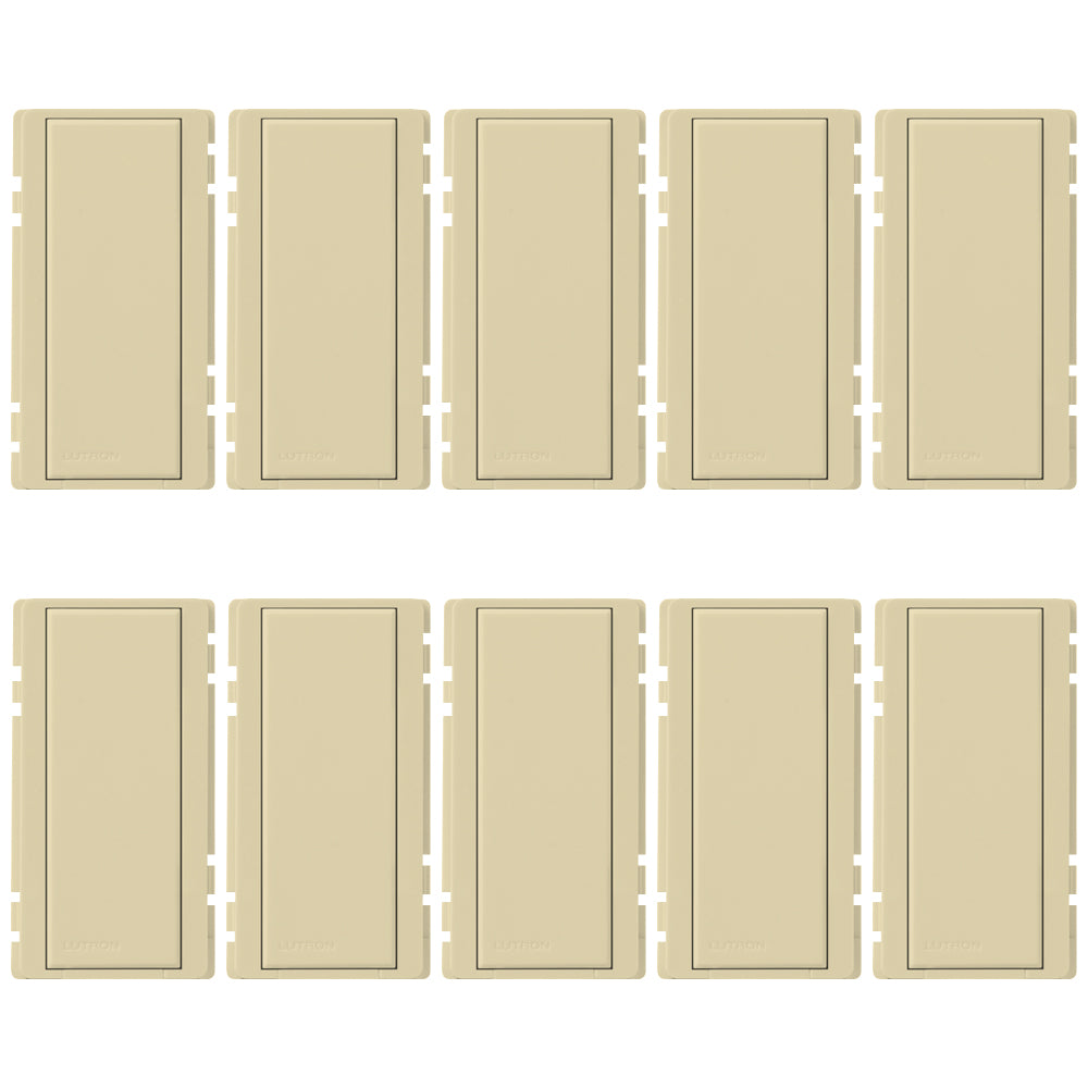Replacement Button Kit for RadioRA 2 or HomeWorks Architectural-style remote switches, 10-pack in ivory