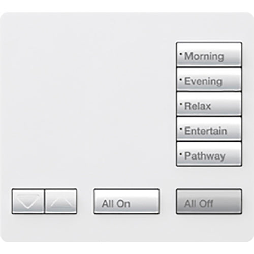 Lutron RadioRA 2 Tabletop Designer Keypad, buttons with Raise/Lower, All On and All Off