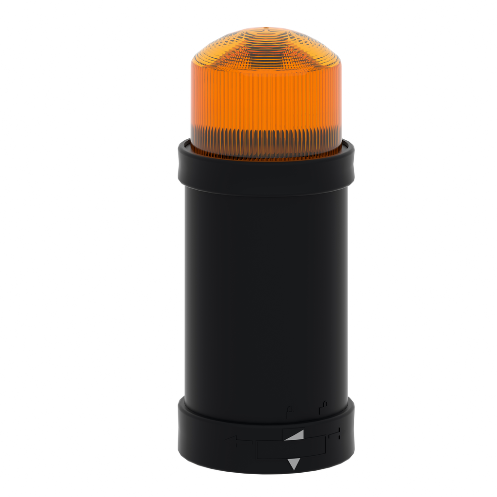 Indicator bank, Harmony XVB, illuminated unit, plastic, orange, 70mm, integral flash discharge tube, 10joule, 230V AC