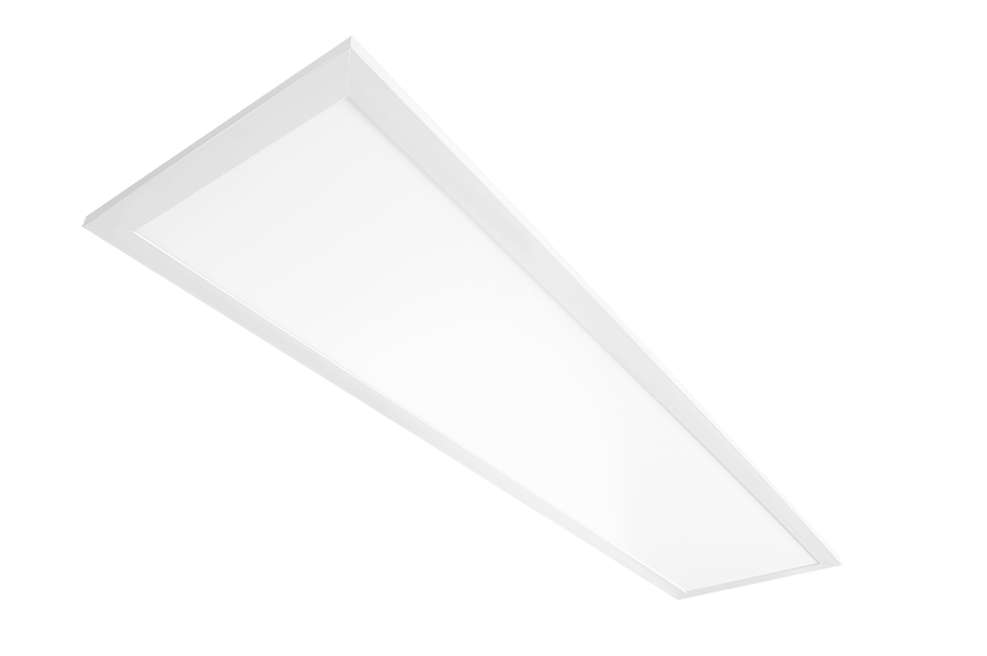 Panels Troffers 3705 Lumens Edgelit battery back-up 1X4 30W 5000K cool 120V-277V 0-10V dimming microwave sensor white