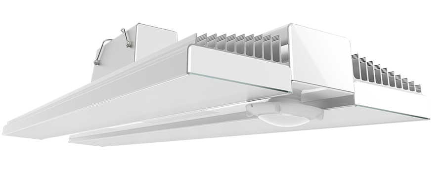 NEW_LED_RAIL_HIGH_BAY 52894 Lm RAIL 400W 4000K Led 120-277V Pir Sens Batt B/U Al
