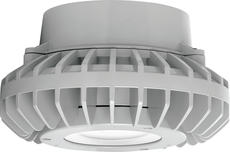 Hazardous Lighting, 8810 lumens, HAZPLED, 80W, clear flat lens, 0-10V dimming, gray