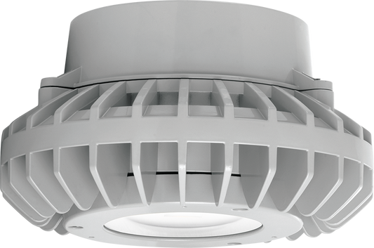 Hazardous Lighting, 8690 lumens, HAZPLED, 80W, clear flat lens, 480V, gray