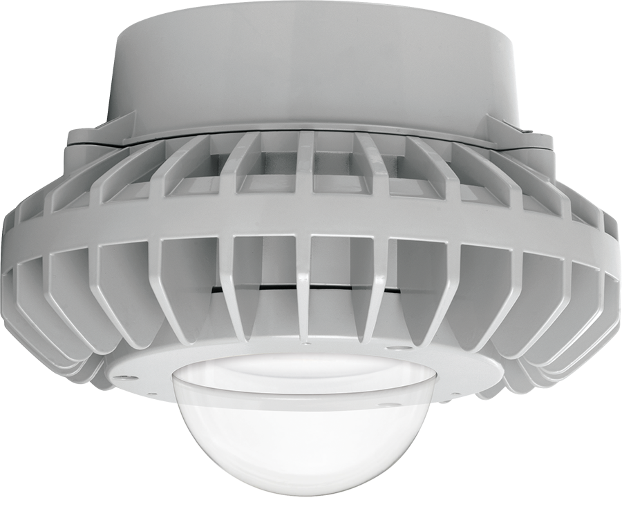 Hazardous Lighting, 8837 lumens, HAZPLED, 80W, clear globe, 0-10V dimming, gray