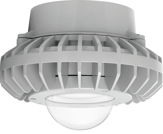 Hazardous Lighting, 8837 lumens, HAZPLED, 80W, clear globe, 0-10V dimming, gray