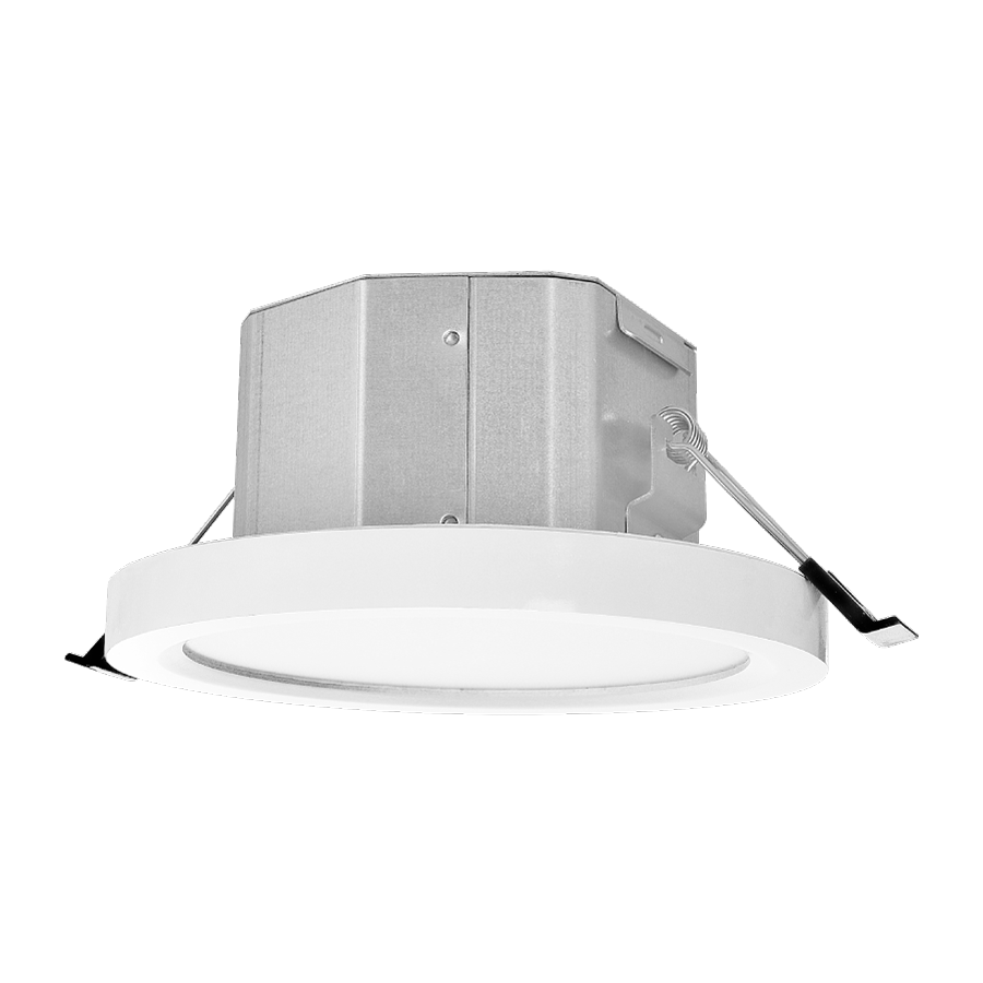 Surfaceflushmounts 850 Lumens Sm 3In1 4" round 10W CRI90 5CCT 120V white edge-lit