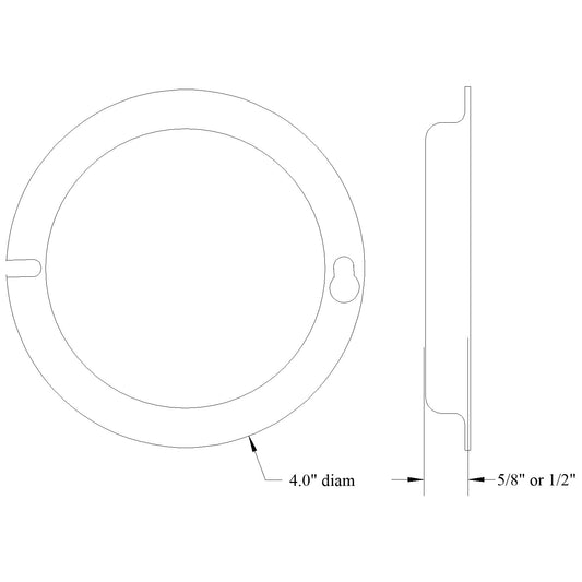 4'' ROUND PLATE RAISED BLANK