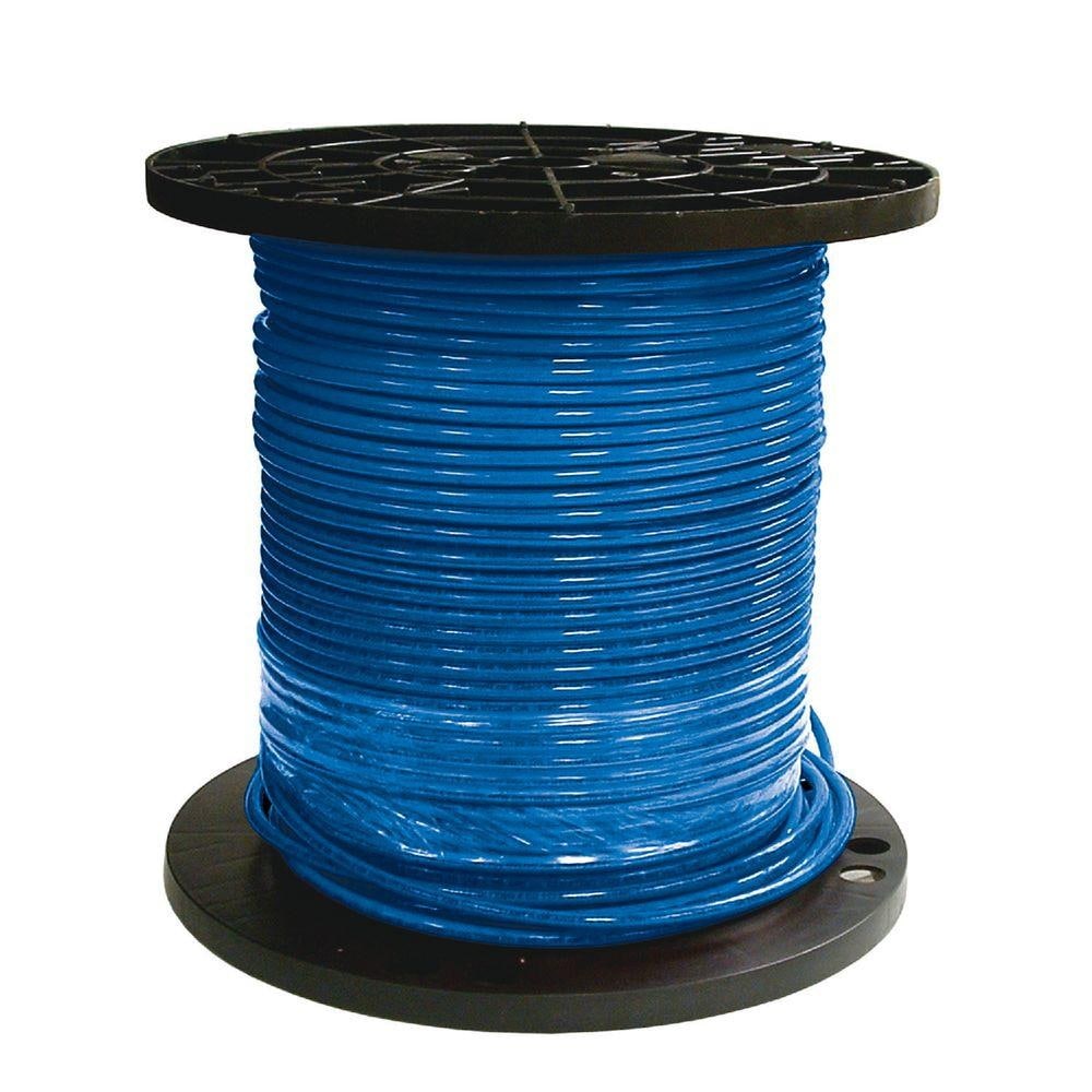 THHN #600 MCM BLUE STRANDED COPPER WIRE 500 FT UL CU