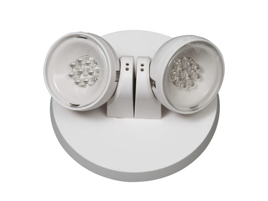 SURE LITES APWR2 REMOTE HEADS LED EMERGENCY HEADS, TWO HEADS, WHITE HOUSING, WET LOCATION LISTED