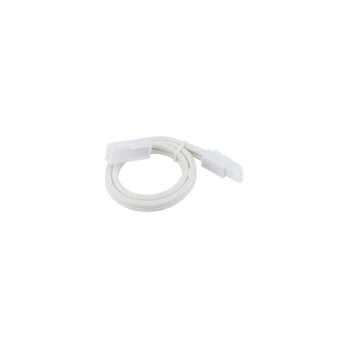 120V Undercabinet Puck Light 12in Interconnect Cable White