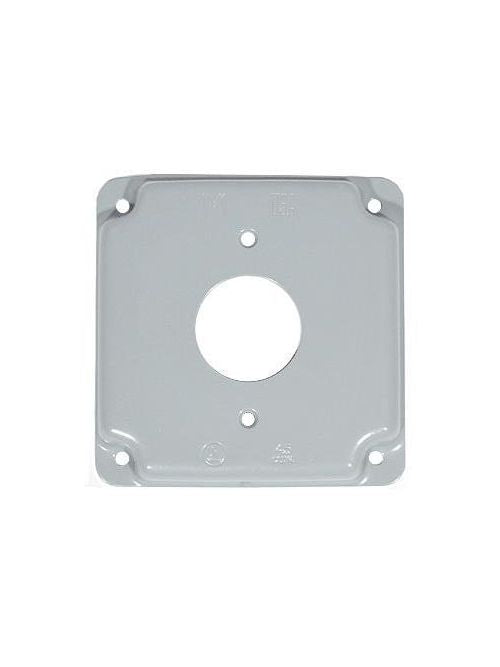 4" SQ COVER 20A TWIST LOCK RECEPTACLE 1.62" ROUND 1/2" RAISED