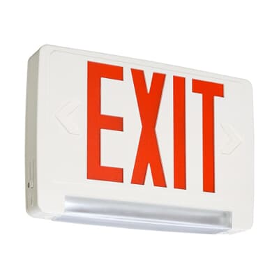 Combination Exit Sign Unit With LED Light Bar