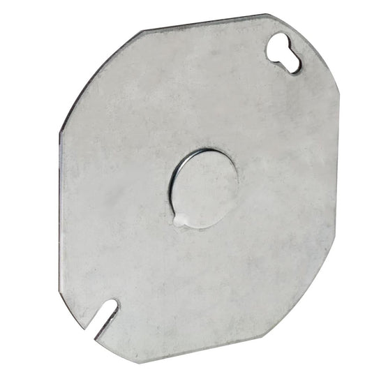 3-1/2" ROUND PLATE FLAT COVER WITH 1/2" KO