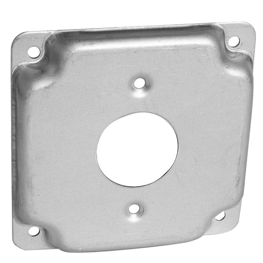 4'' SQ COVER SINGLE RECEPTACLE 1 GANG 1/2" RAISED