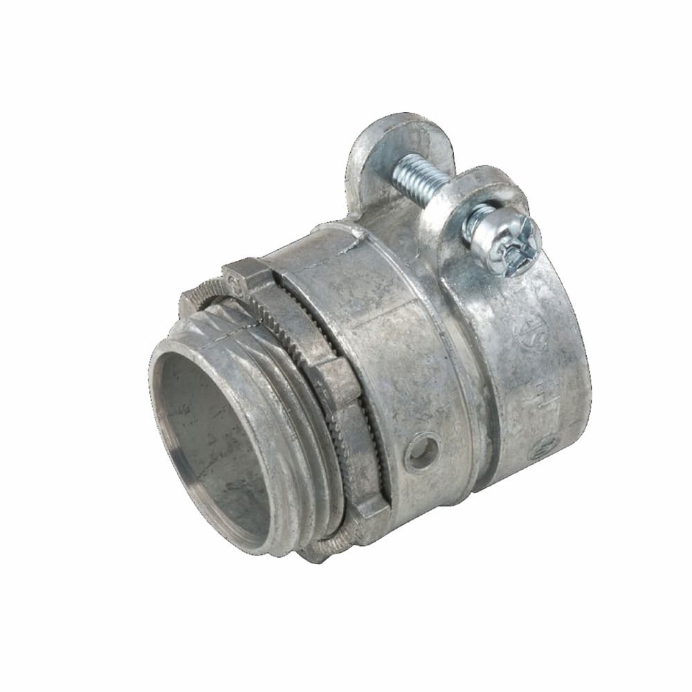 4" FLEX AC MC STRAIGHT CONNECTOR SQUEEZE-ZINC