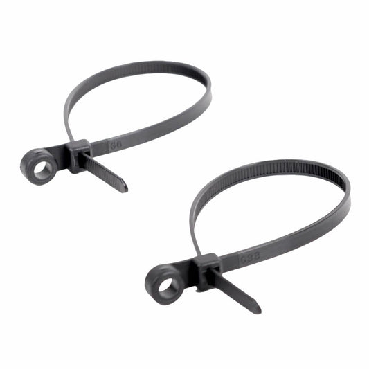 18" BLACK CABLE TIE WITH HOLE 100/BAG UL