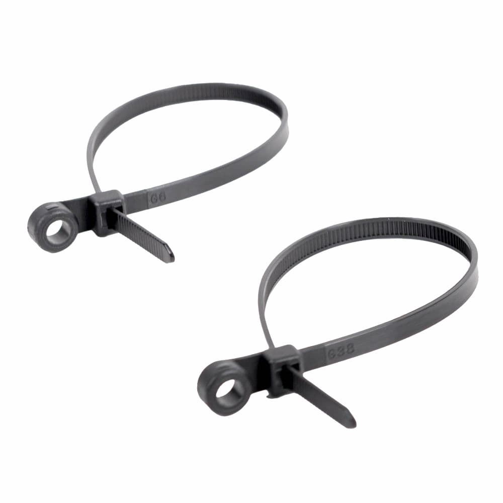 5" BLACK CABLE TIE WITH HOLE 100/BAG UL