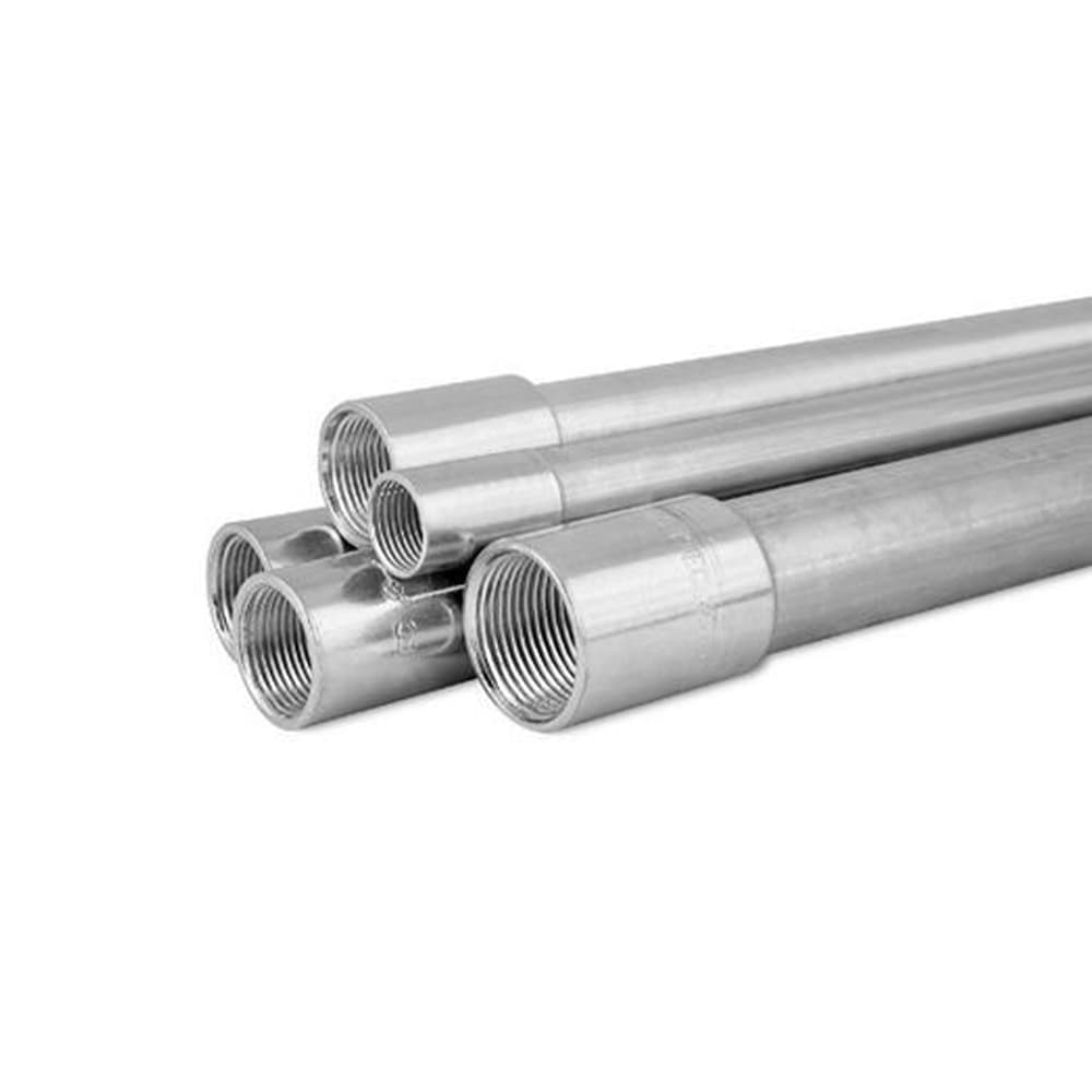 3-1/2" X 10' GALVANIZED CONDUIT THREADED PIPE WITH COUPLER UL