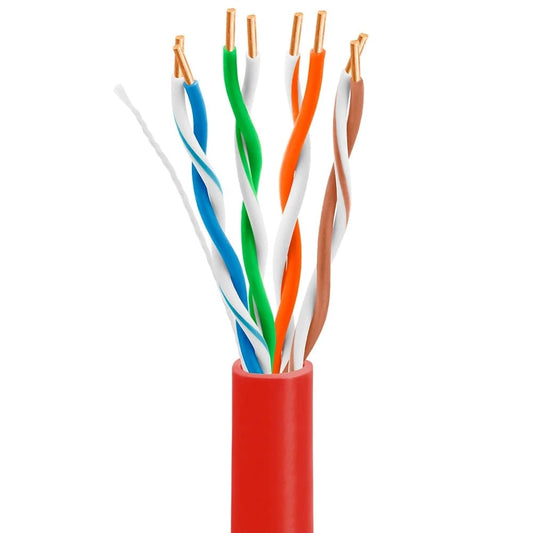 CAT5E CCA RED WIRE 1000 FT UL