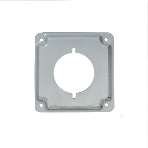 4" SQ COVER 30 AMP 2.125" ROUND OPENING 1/2" RAISIED