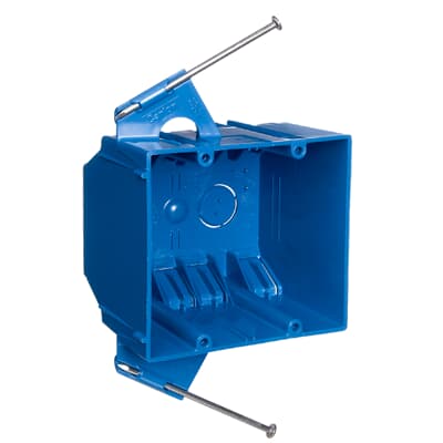 TWO GANG ZIP BX W/NAILS-CONTRACT PK NAIL-ON BOX