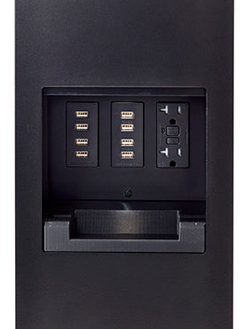 Charging Station with Accent Light 3-Gang, 1 Duplex GFCI Receptacle and 2 4-Port USB Outlets