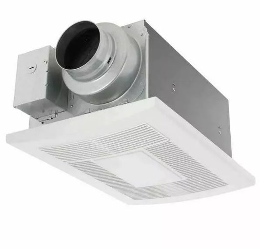 WhisperWarm DC 50-80-110 CFM Ceiling Exhaust Fan with LED Light/Night Light and Heater