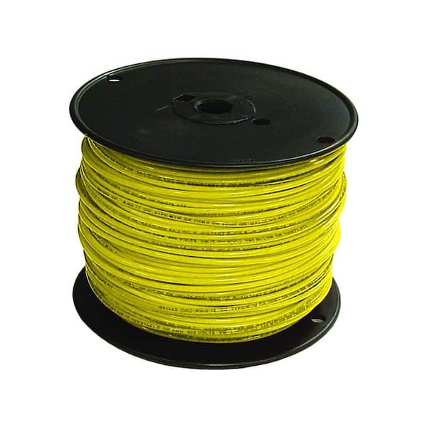 THHN #8 YELLOW STRANDED COPPER WIRE 500 FT UL CU