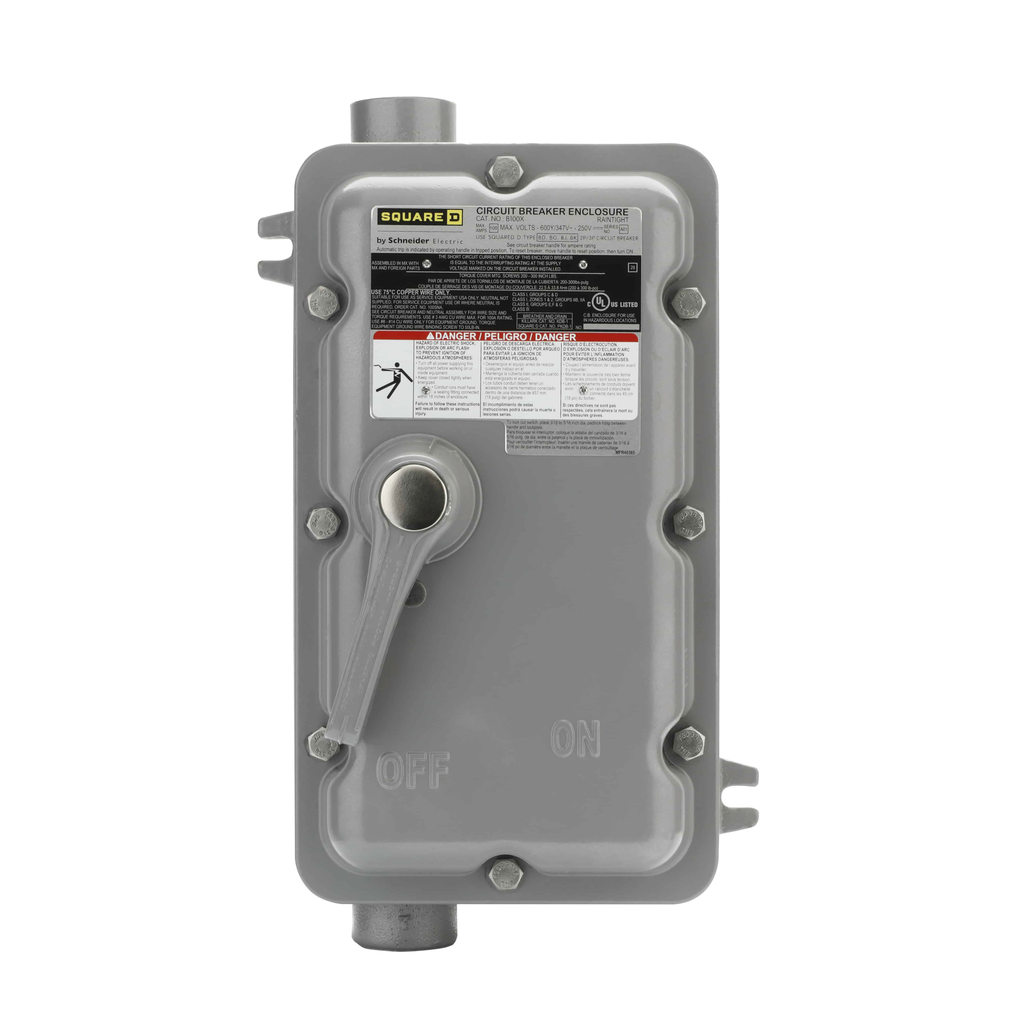 Circuit breaker enclosure, PowerPacT B, 15A to 100A, 2 and 3 pole, NEMA 7/9, cast aluminum, surface mount