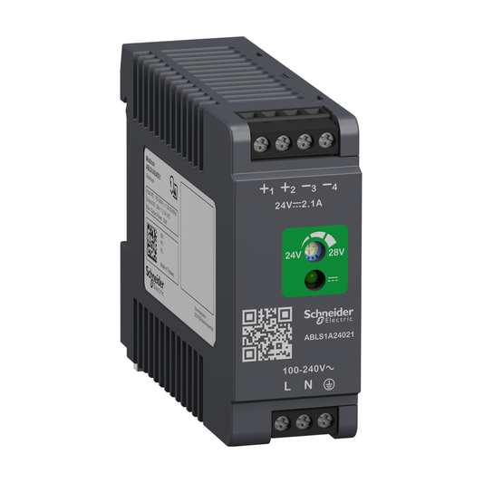 Regulated Power Supply, 100-240V AC, 24V 2.1 A, single phase, Optimized