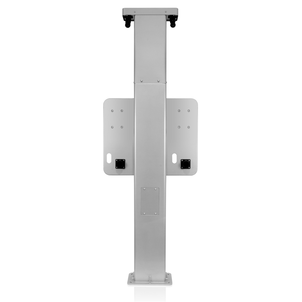 Pedestal Body for Dual Mount Charging Station Pedestal, Side/Side with Retractable Cord Management