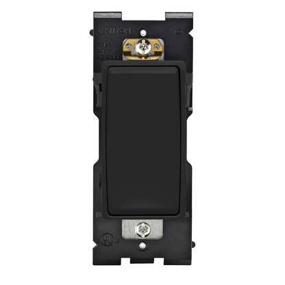 RENU 15 Amp 3-Way Switch, Onyx Black Leviton Renu Switch RE153-OB for 3-Way Applications, 15A-120/277VAC, in Onyx Black